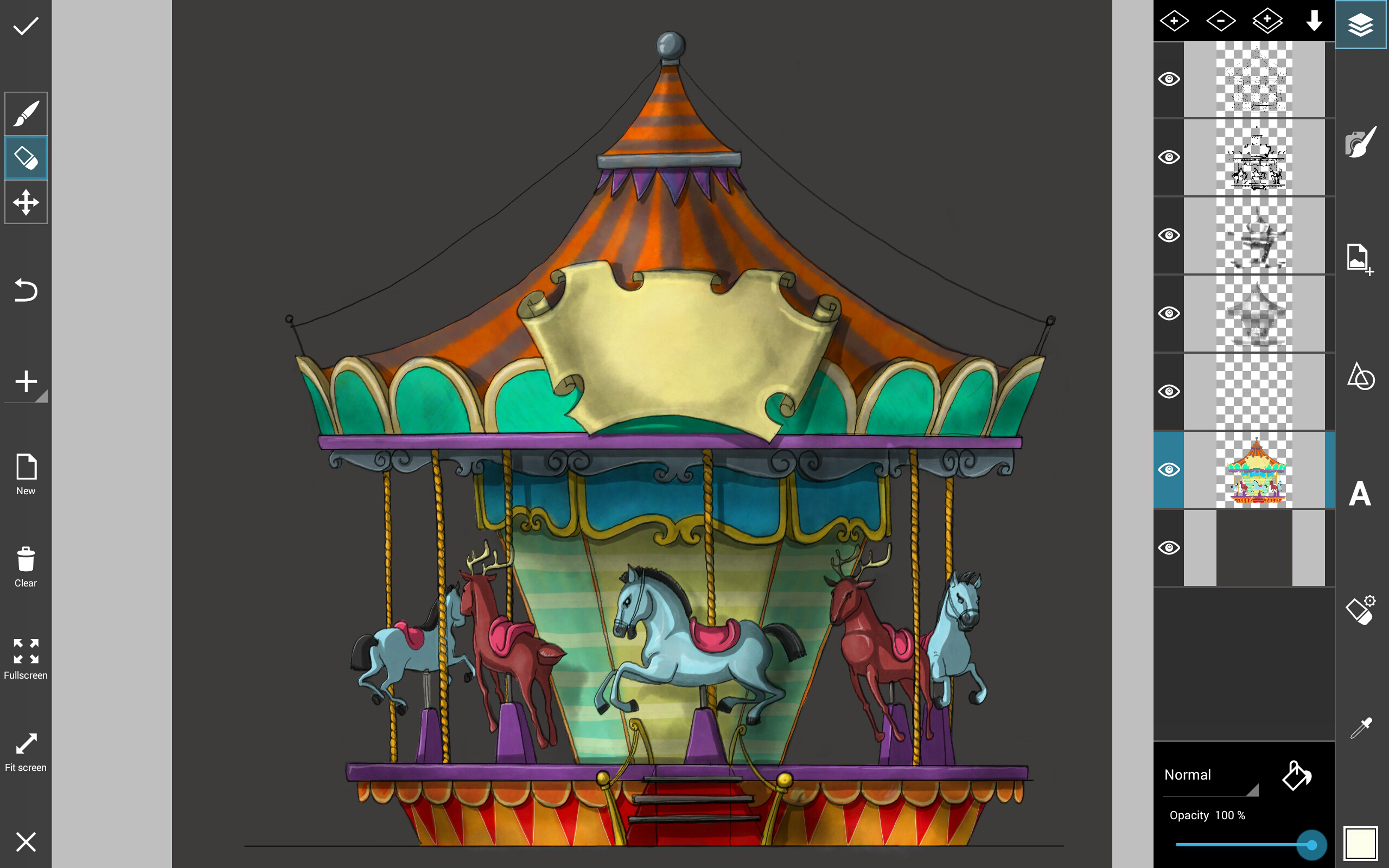 How to Draw a Carousel Step by Step Using PicsArt Picsart Blog